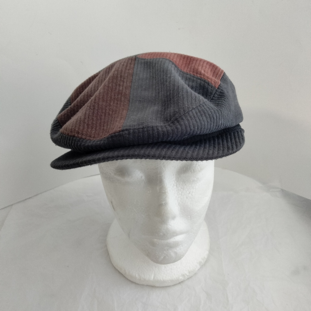 Borsalino Patchwork Cotton Multicolor Newsboy Cap… - image 2